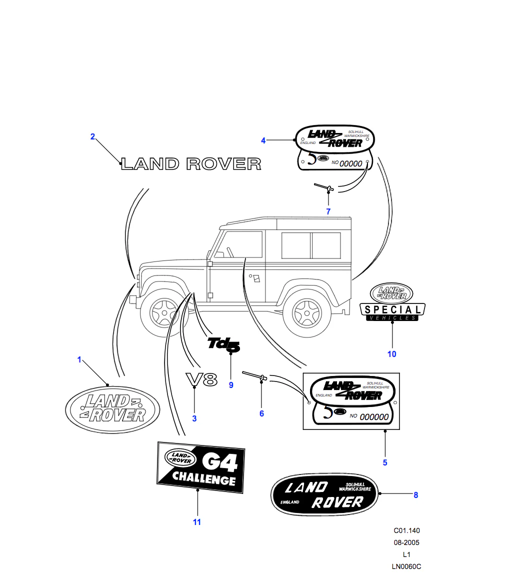Land Rover 'G4' Decal Kit - Image 3