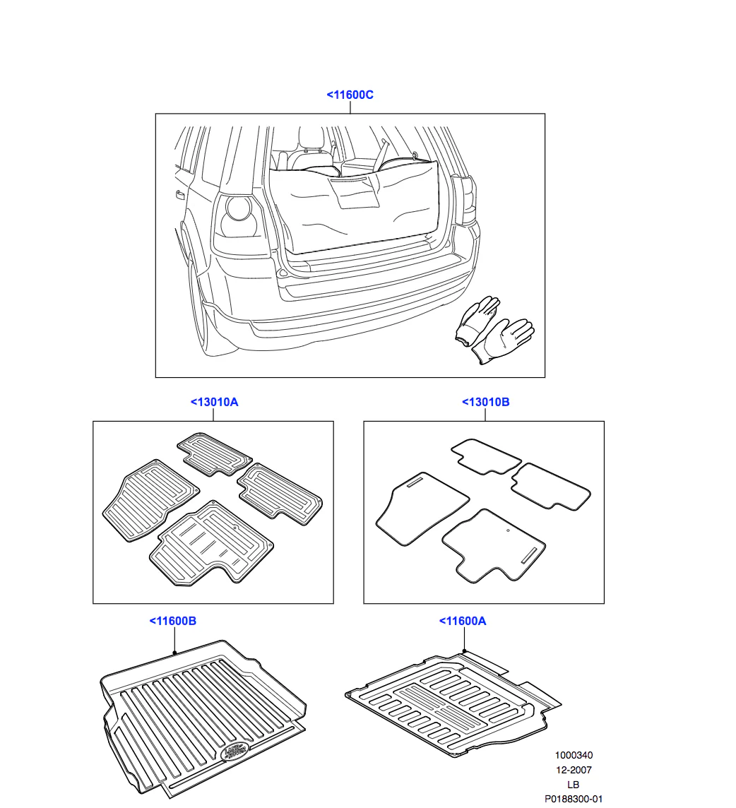 Land Rover Loadspace Rubber Mat - Image 2