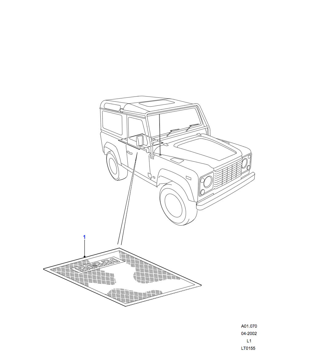 Land Rover Loadspace Rubber Mat - 90 HT - Image 2