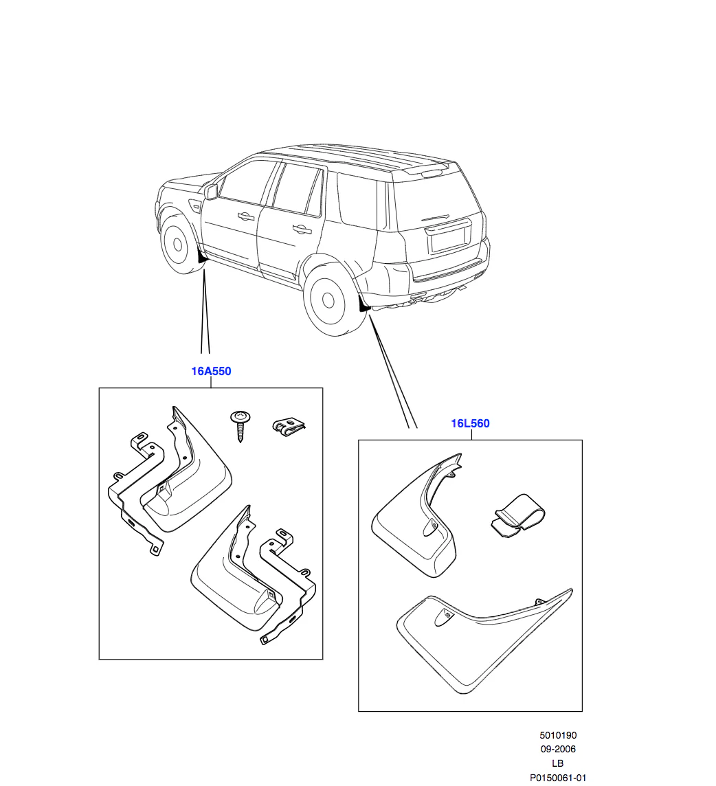 Land Rover Mudflaps - Rear - Image 2