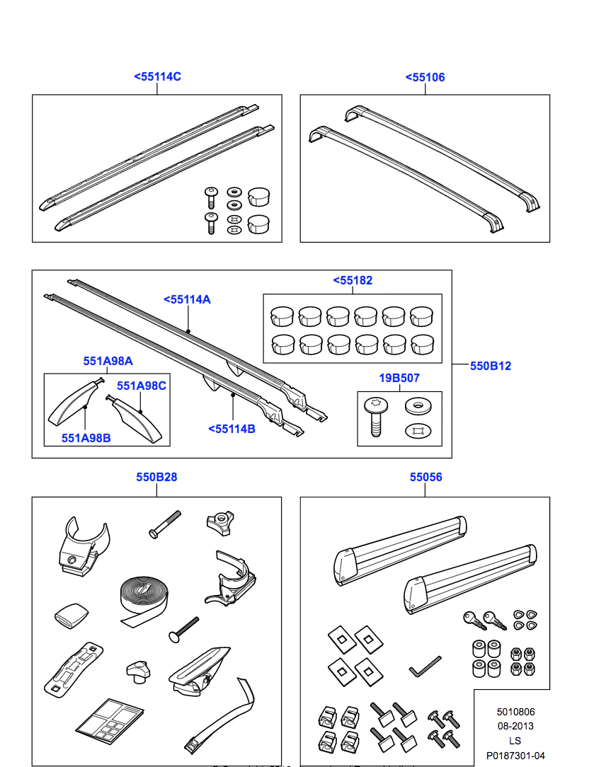 Land Rover Roof Rail Kit “ Black finish, Short - Image 2