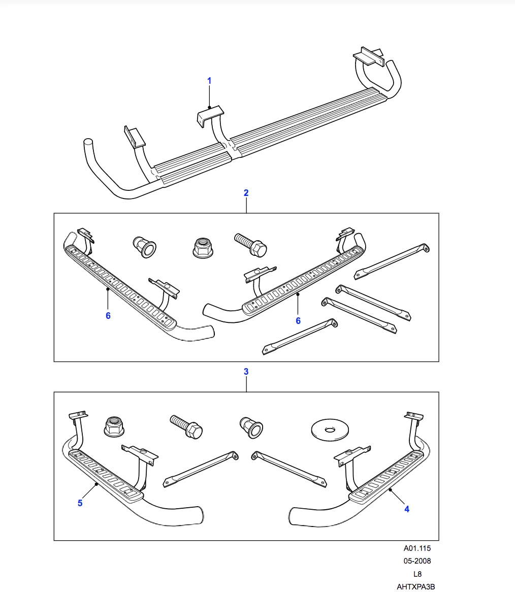 Land Rover Side Protection Runners - Silver, 110 - Image 2