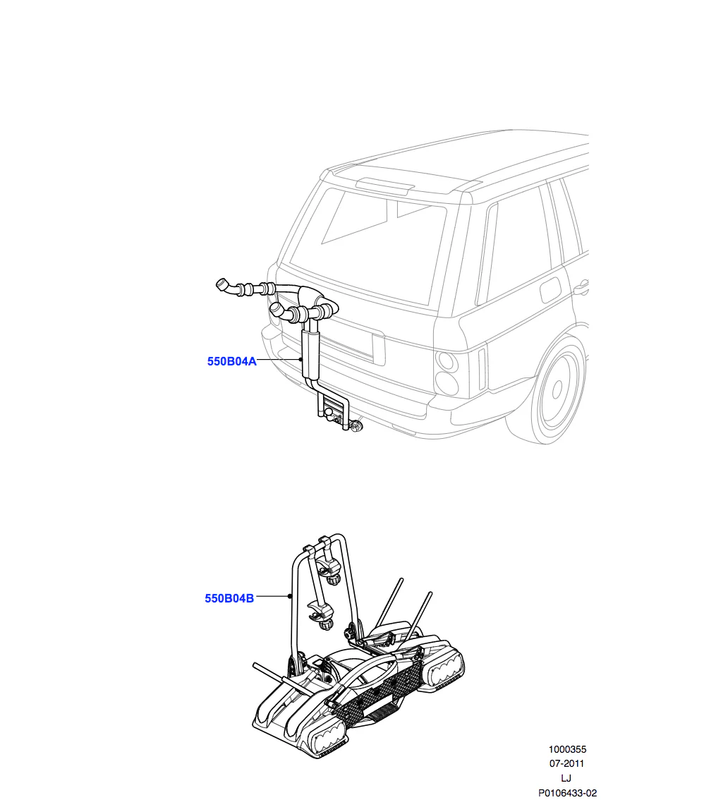 Land Rover Tow Bar Mounted Bike Carrier Kit - 3 Bike, RHD - Image 2