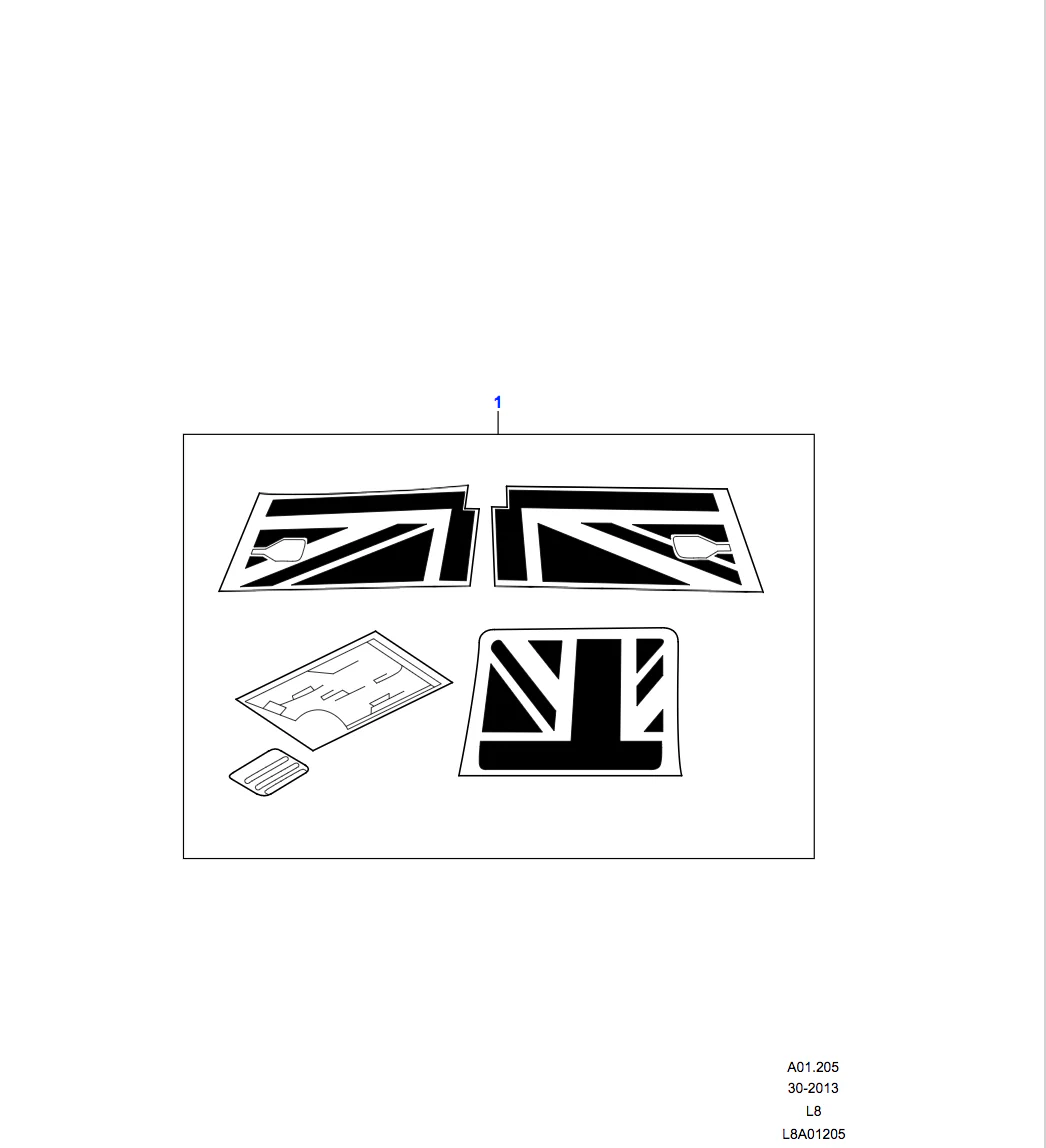 Land Rover Union Flag Decals - Corris Grey - Image 3