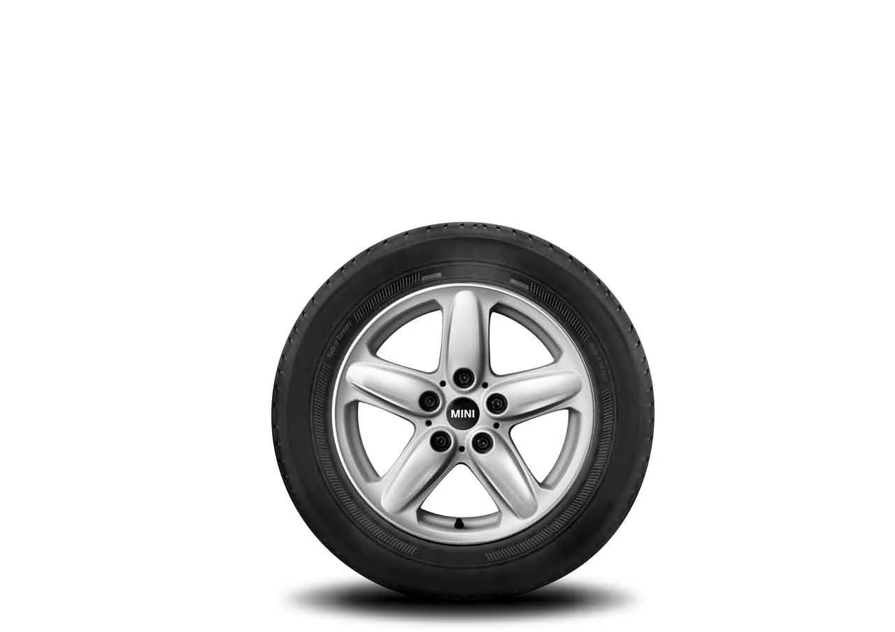 MINI Genuine 16" Light Alloy Wheel Single Spoke5-Star Silver - Image 2