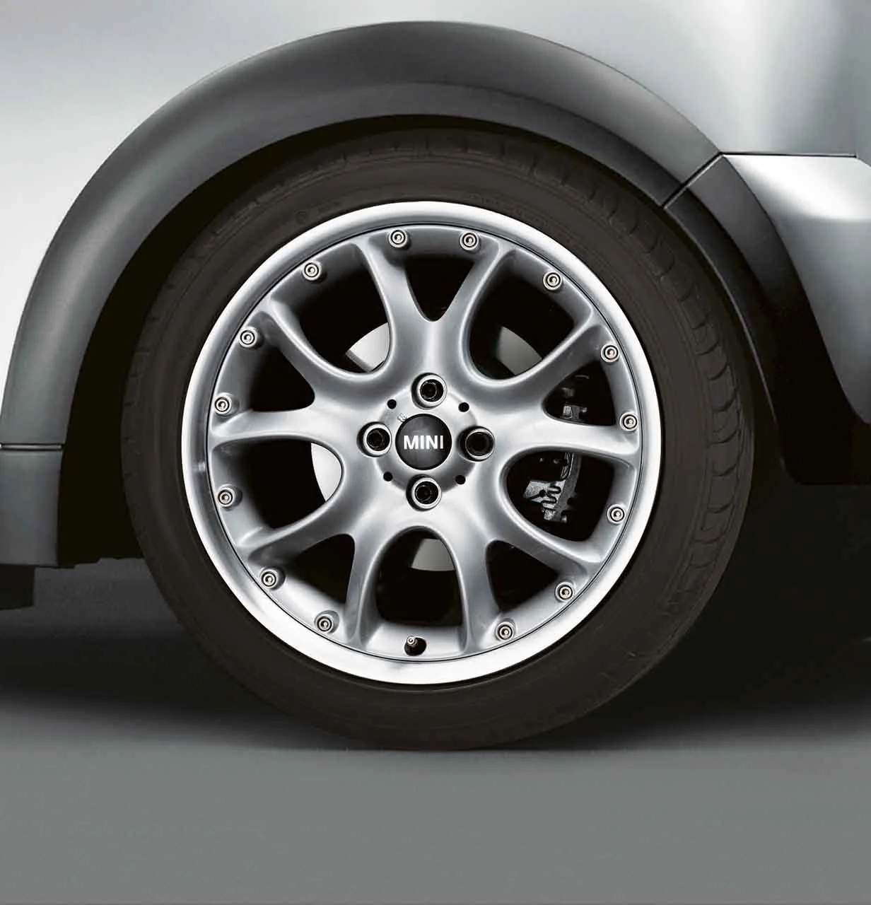 MINI Genuine 17" Inch Alloy Wheel Web-Spoke Composite R98 Silver - Image 2