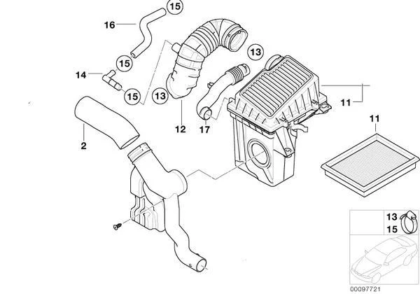 MINI Genuine Air Filter Element Replacement Part For R50 R52 - Image 2