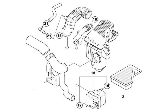 MINI Genuine Air Filter Element Replacement Part For R50 R52 - Image 2