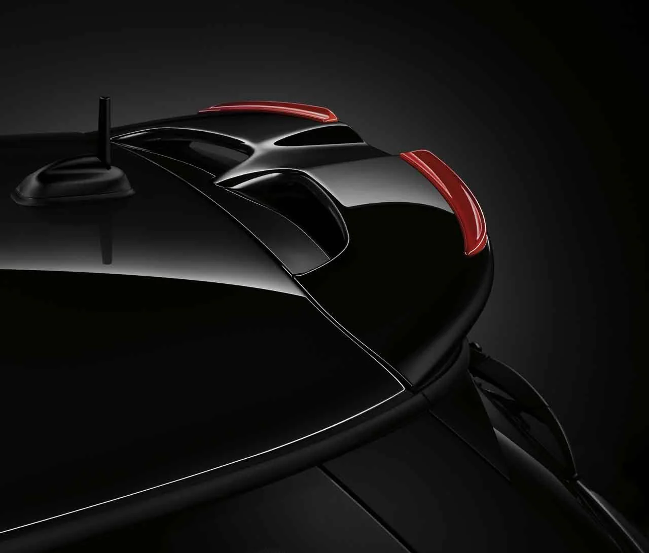 MINI Genuine Black Matt Rear Spoiler Extension For F55 F56