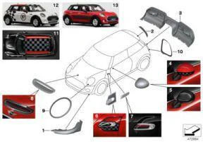 MINI Genuine Black Matt Rear Spoiler Extension For F55 F56 - Image 2