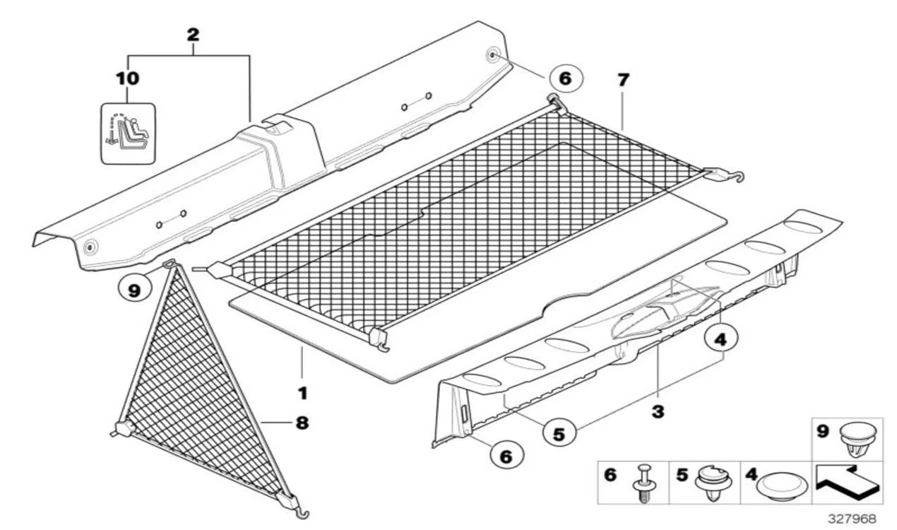 MINI Genuine Boot/Trunk Cargo/Luggage Safety Net - Image 2
