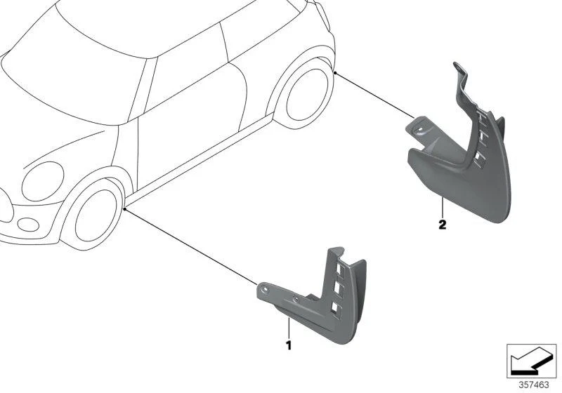 MINI Genuine Convertible Ultimate Protect Pack - Floor + Trunk Mats + Mud Flaps - Image 3