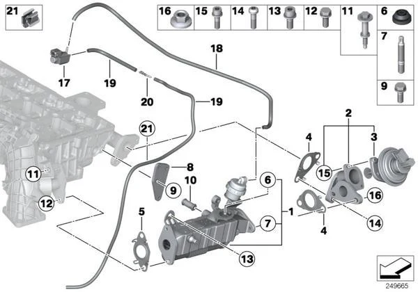 MINI Genuine EGR Exhaust Gas Recirculation Valve with Housing - Image 2