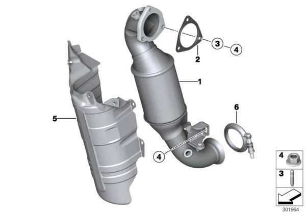 MINI Genuine Flat Gasket For Exhaust Manifold With Catalyst - Image 2