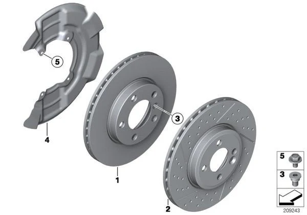 MINI Genuine Front Brake Disc Protection Plate Enclosure R60 R61 - Image 2
