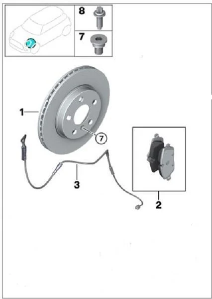MINI Genuine Front Brake Discs Set Ventilated x2 307mm - Image 2