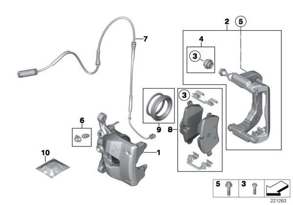 MINI Genuine Front Brake Pads Replacement Repair Kit - Image 2