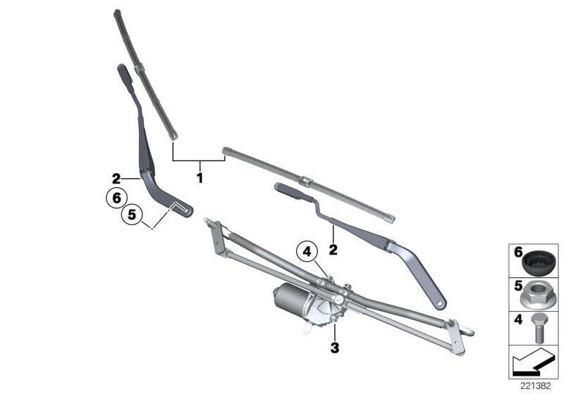 MINI Genuine Front Window Windscreen Wiper Blades Set For R60 R61