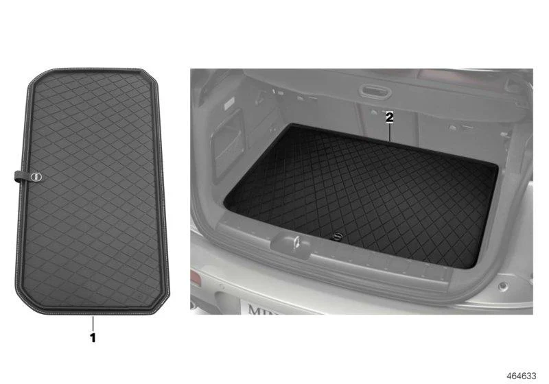 MINI Genuine Hatch 5DR Protect Pack - Floor Mats + Trunk Luggage Compartment Mat - Image 2