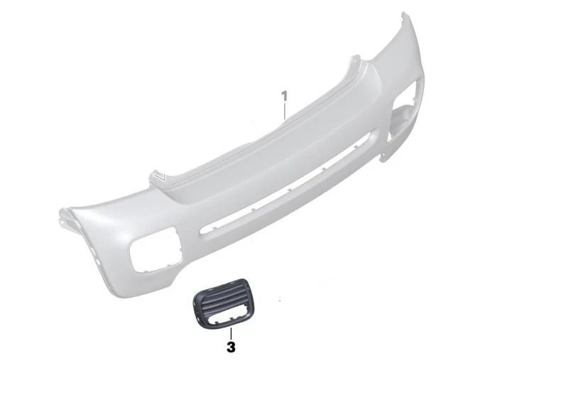 MINI Genuine JCW Left Air Outlet Rear Bumper Trim Grille - Image 2