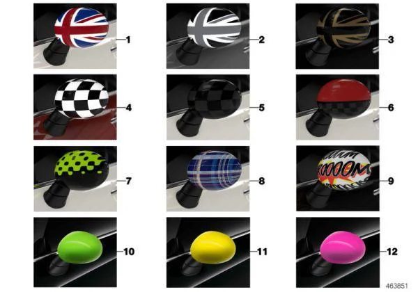 MINI Genuine Left N/S Wing Mirror Cover Cap Ray Pink - Image 2