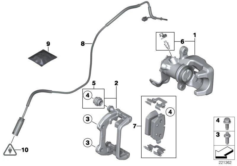 MINI Genuine Rear Brake Pads Replacement Repair Kit