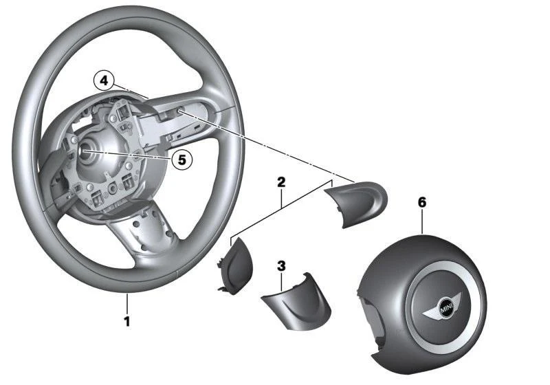 MINI Genuine Sport Steering Wheel Cover Protector Bottom Black - Image 2