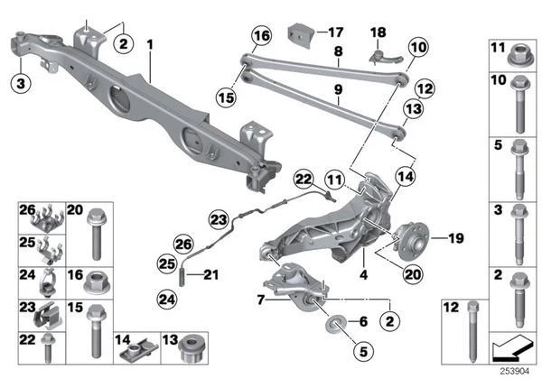 MINI Genuine Suspension Wheel Bearing Rear Trailing Arm Right O/S - Image 2