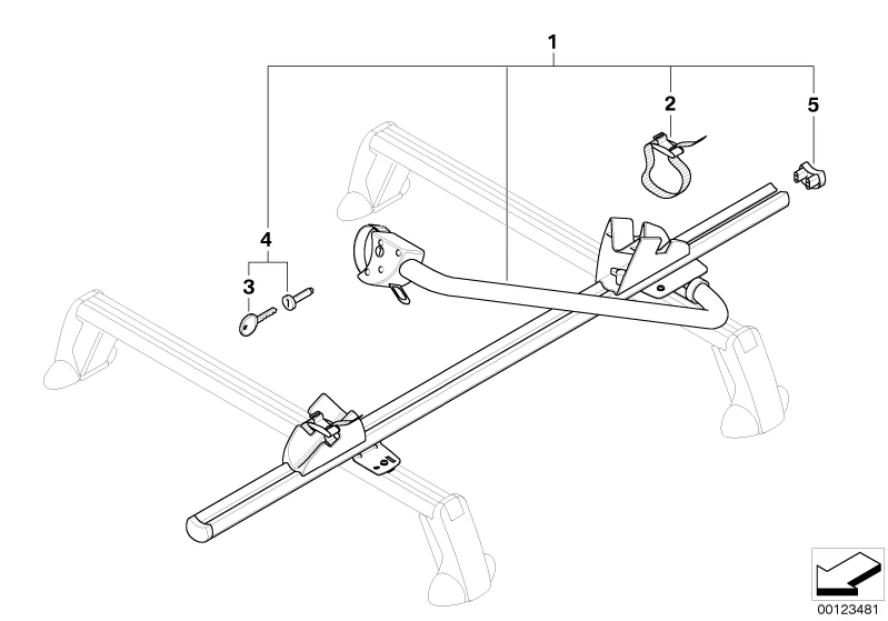 MINI Genuine Touring Travel Bike Cycle Holder Carrier Rack - Image 2