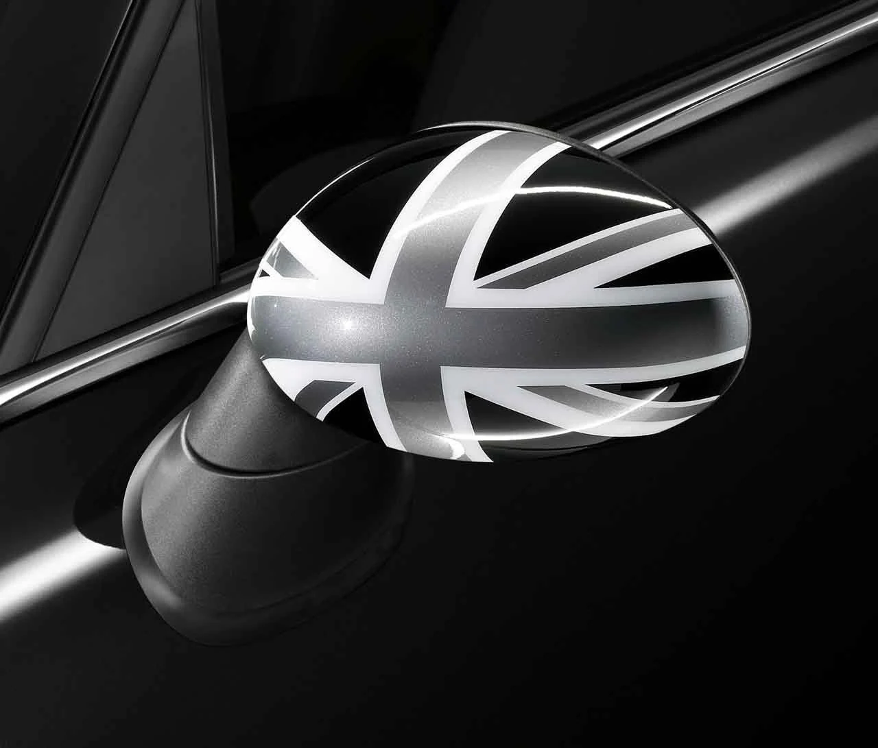 MINI Genuine Union Jack UK Wing Mirror Cap Black Left