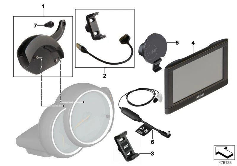 MINI Genuine Universal Bracket Mount For Click & Drive