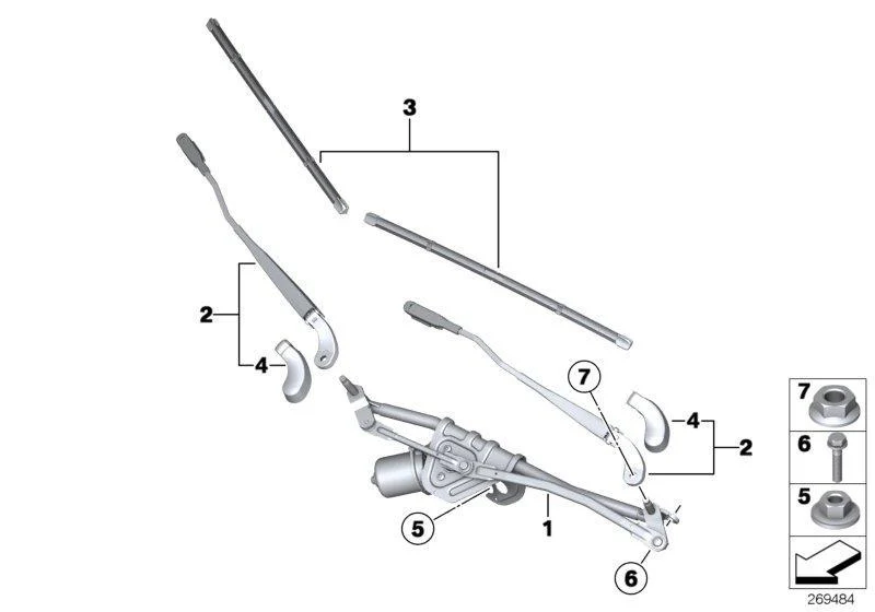 MINI Genuine Window Windscreen Wiper Blades Set