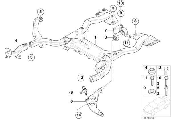 MINI Genuine Wishbone Bracket Rubber Mount Left N/S Passenger Side - Image 2