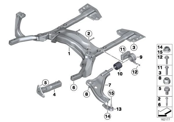 MINI Genuine Wishbone Bracket With Rubber Mount Left N/S Passenger - Image 2