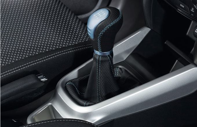 Suzuki Leather Gear Knob - Black with Blue