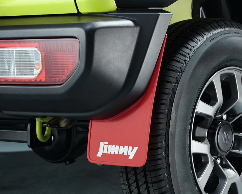 Suzuki Mudflap Set - Rear, Flexible - Red